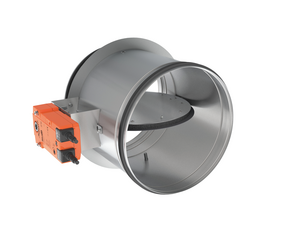 Circular E600 60/120 S single compartment smoke control damper.